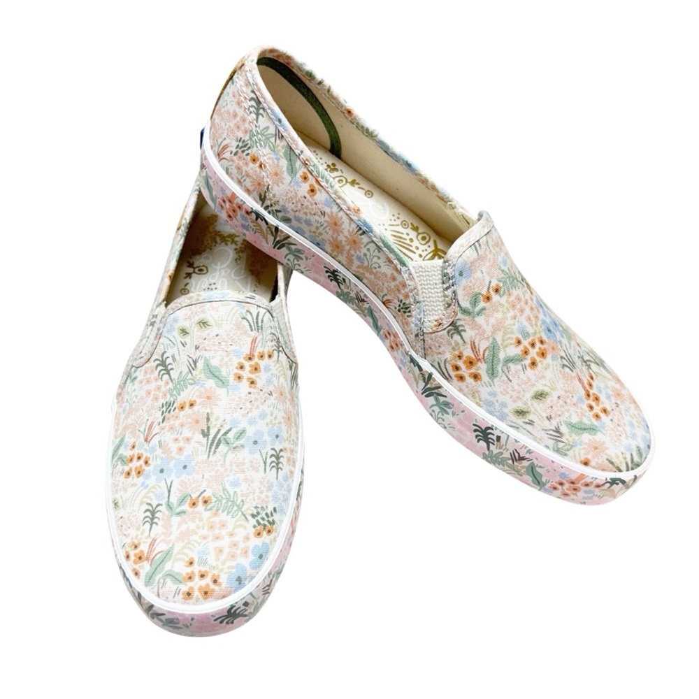 NWOT Keds x Rifle Paper Co Double Decker Meadow Sneakers Floral Casual Slip On 8